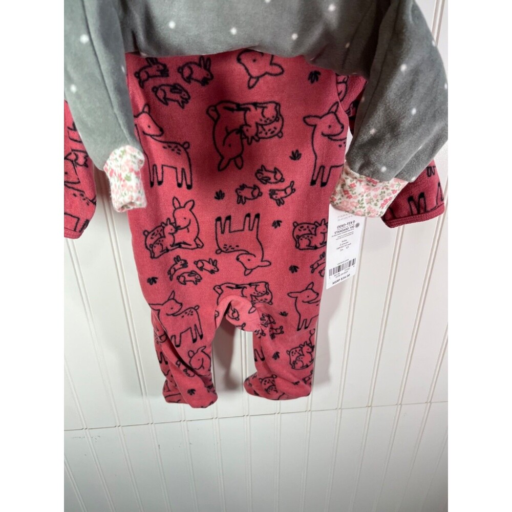 Carter's Set of two Sleeper Footie Pajamas 2-Way Zipper 3 Months New With Tags - Picture 5 of 8